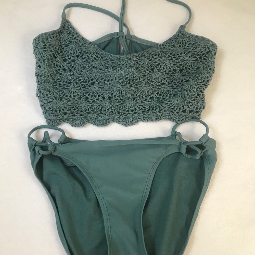 Teal String Bathing Suit
